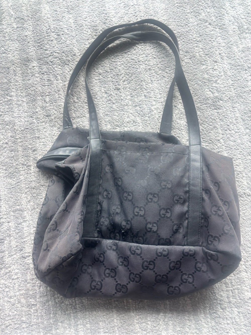 Gucci Black GG Monogram Canvas Dog Carrier